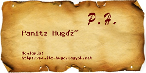 Panitz Hugó névjegykártya